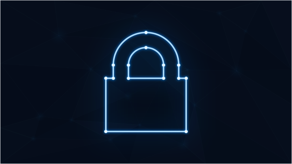 Free padlock neon cybersecurity vector